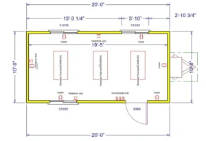 10x20 trailer floor plans for API Trailers in California
